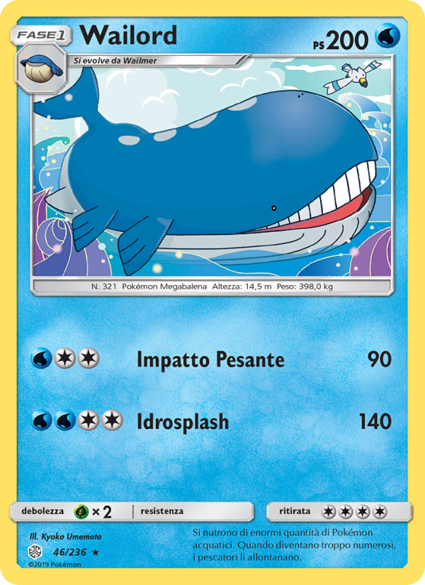 Wailord 046/271 — Eclissi Cosmica (Italian Pokémon TCG card)