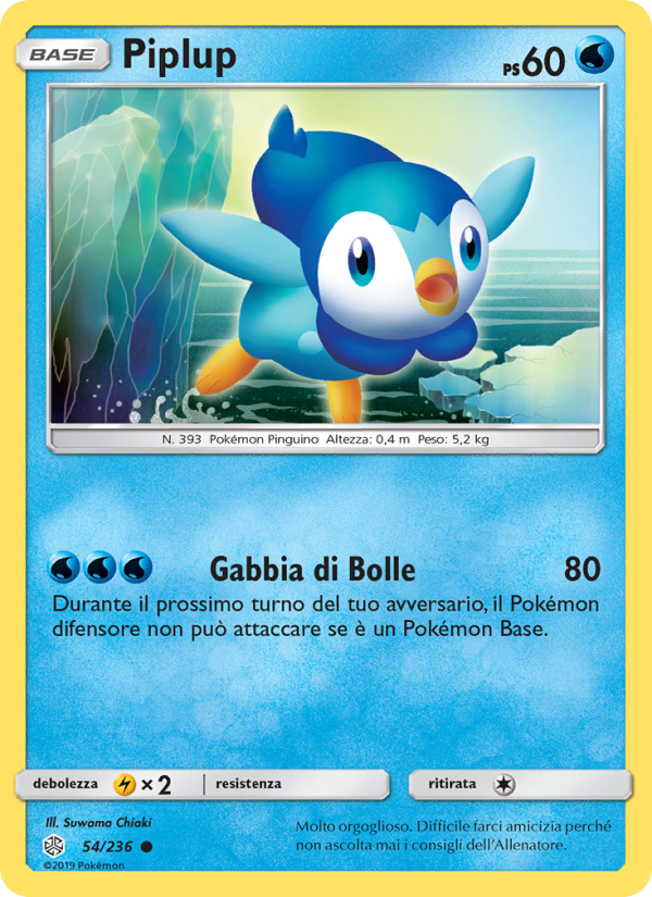 Piplup 054/271 — Eclissi Cosmica (Italian Pokémon TCG card)