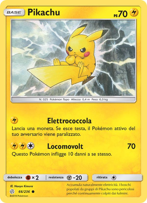 Pikachu 066/271 — Eclissi Cosmica (Italian Pokémon TCG card)