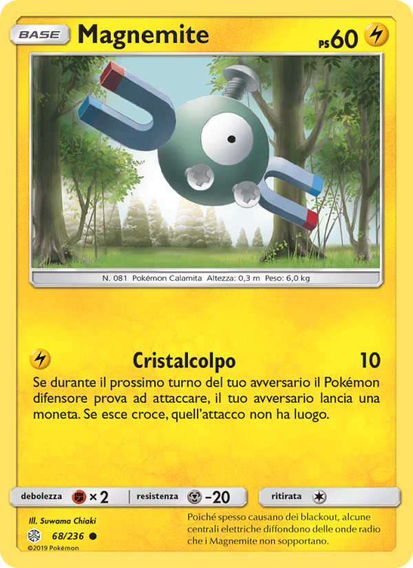 Magnemite 068/271 — Eclissi Cosmica (Italian Pokémon TCG card)