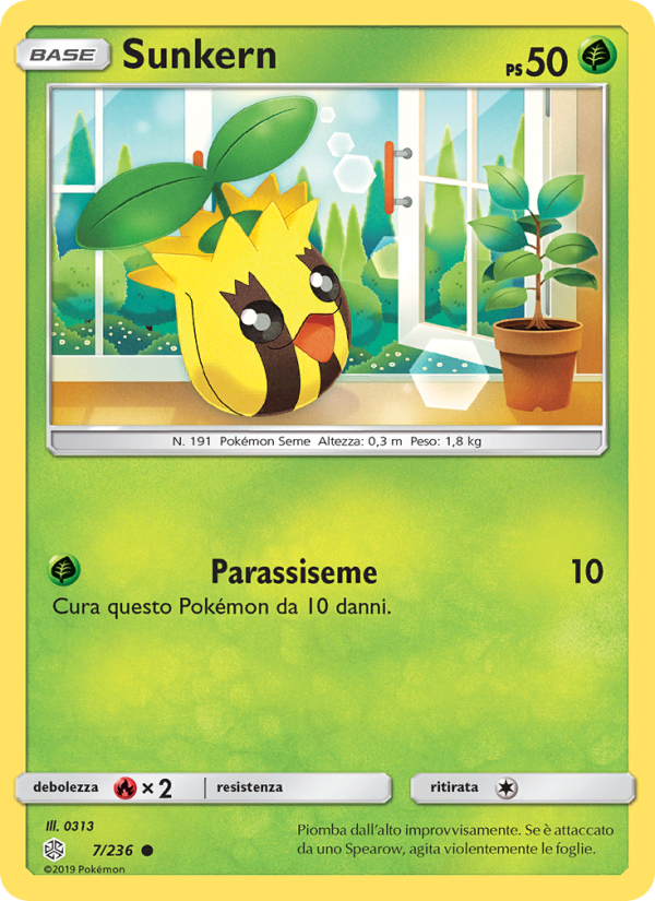 Sunkern 007/271 — Eclissi Cosmica (Italian Pokémon TCG card)