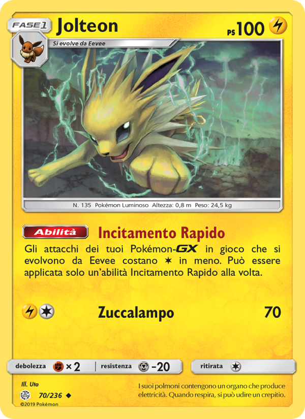 Jolteon 070/271 — Eclissi Cosmica (Italian Pokémon TCG card)