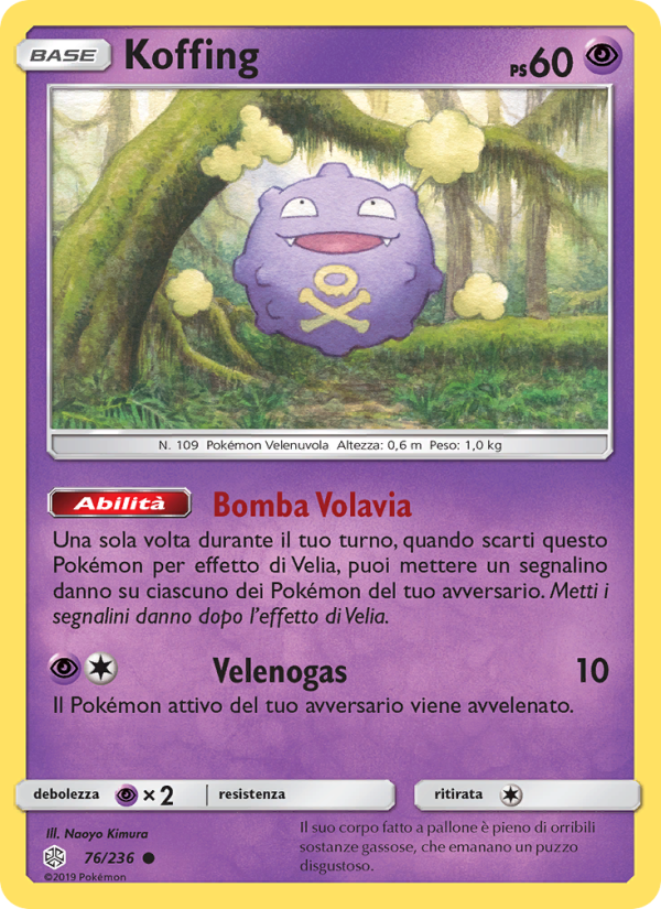 Koffing 076/271 — Eclissi Cosmica (Italian Pokémon TCG card)