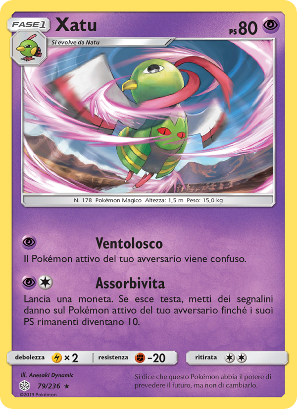 Xatu 079/271 — Eclissi Cosmica (Italian Pokémon TCG card)
