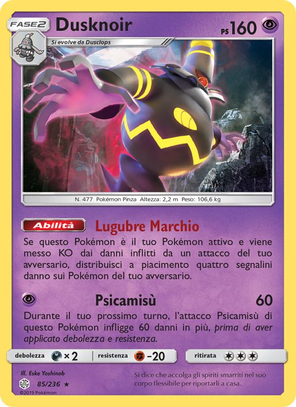 Dusknoir 085/271 — Eclissi Cosmica (Italian Pokémon TCG card)