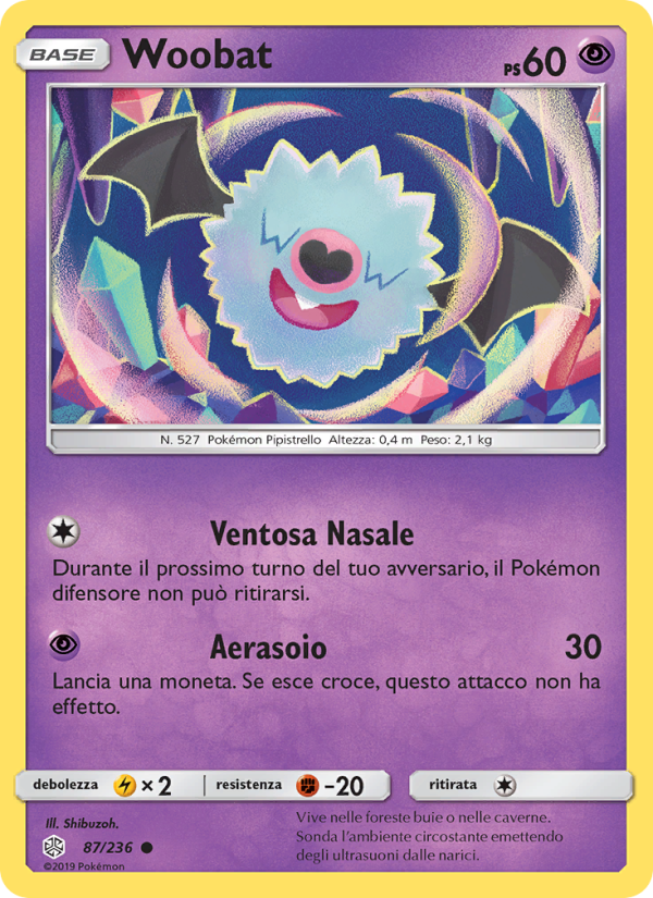 Woobat 087/271 — Eclissi Cosmica (Italian Pokémon TCG card)