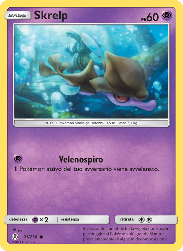 Skrelp 091/271 — Eclissi Cosmica (Italian Pokémon TCG card)