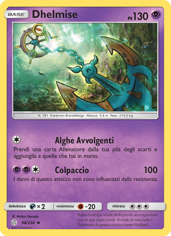 Dhelmise 098/271 — Eclissi Cosmica (Italian Pokémon TCG card)