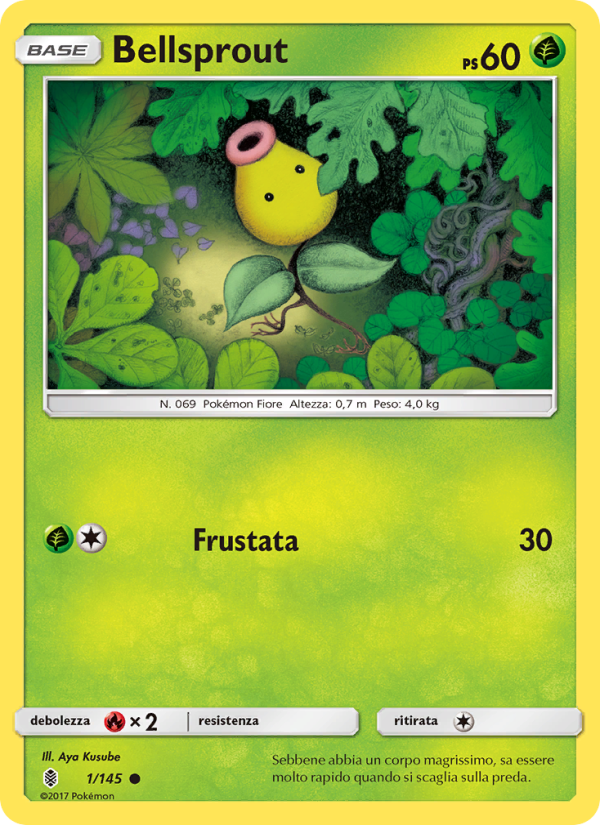 Bellsprout 001/169 — Guardiani Nascenti (Italian Pokémon TCG card)