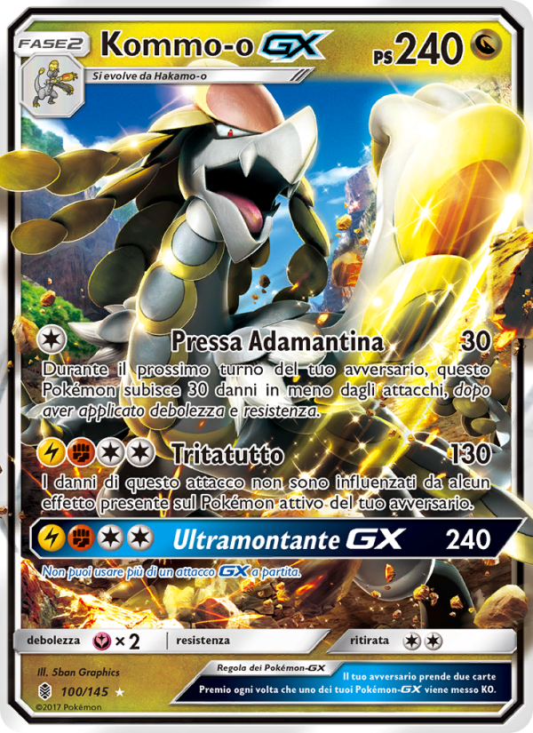 Kommo-o GX 100/169 — Guardiani Nascenti (Italian Pokémon TCG card)