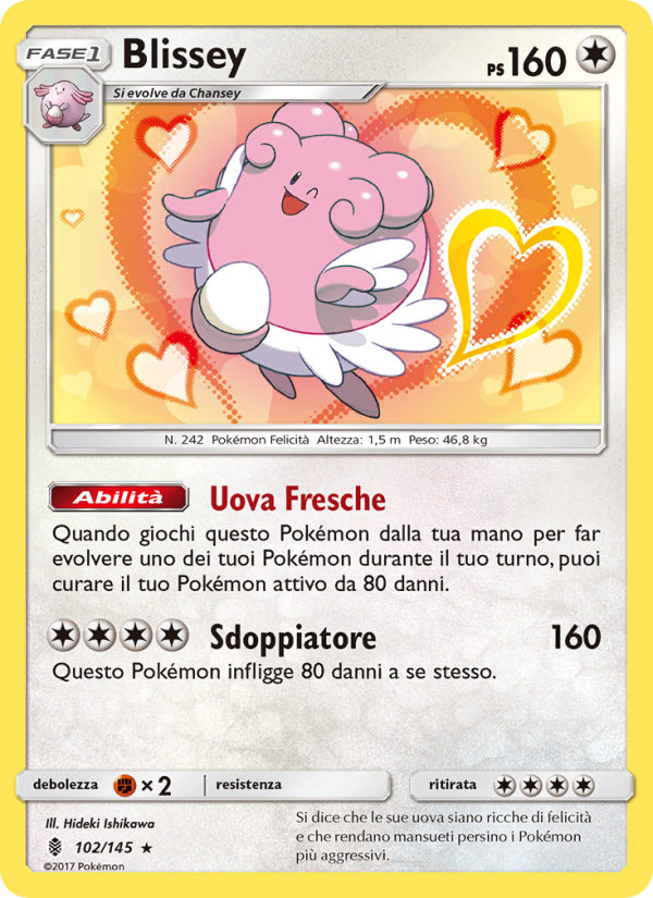 Blissey 102/169 — Guardiani Nascenti (Italian Pokémon TCG card)