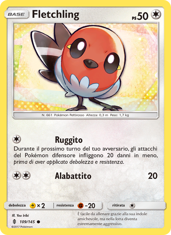 Fletchling 109/169 — Guardiani Nascenti (Italian Pokémon TCG card)