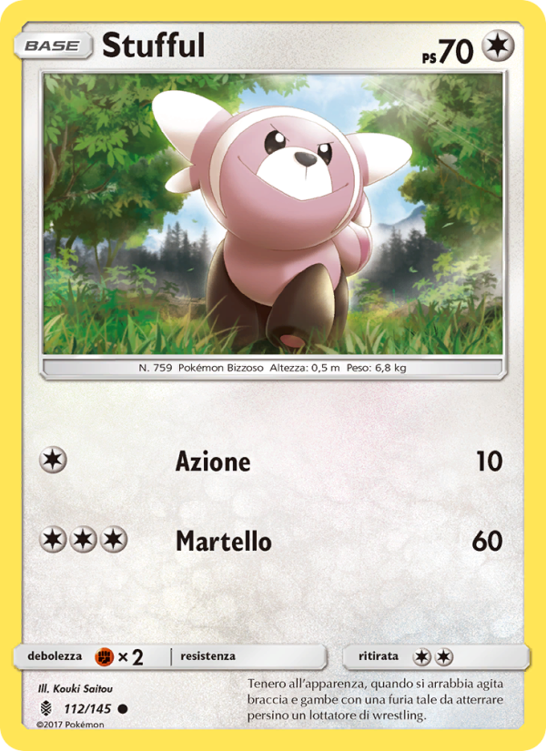 Stufful 112/169 — Guardiani Nascenti (Italian Pokémon TCG card)