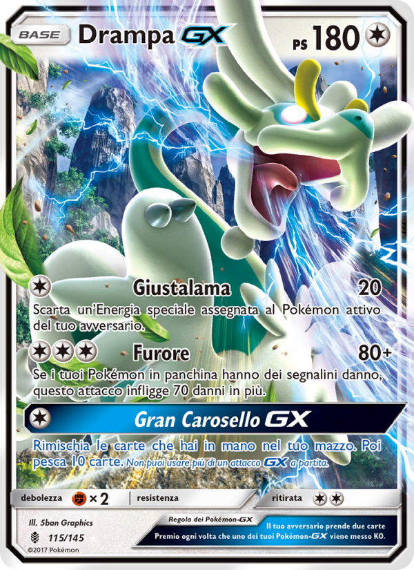 Drampa GX 115/169 — Guardiani Nascenti (Italian Pokémon TCG card)
