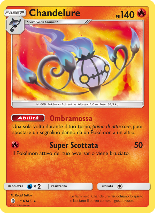 Chandelure 013/169 — Guardiani Nascenti (Italian Pokémon TCG card)