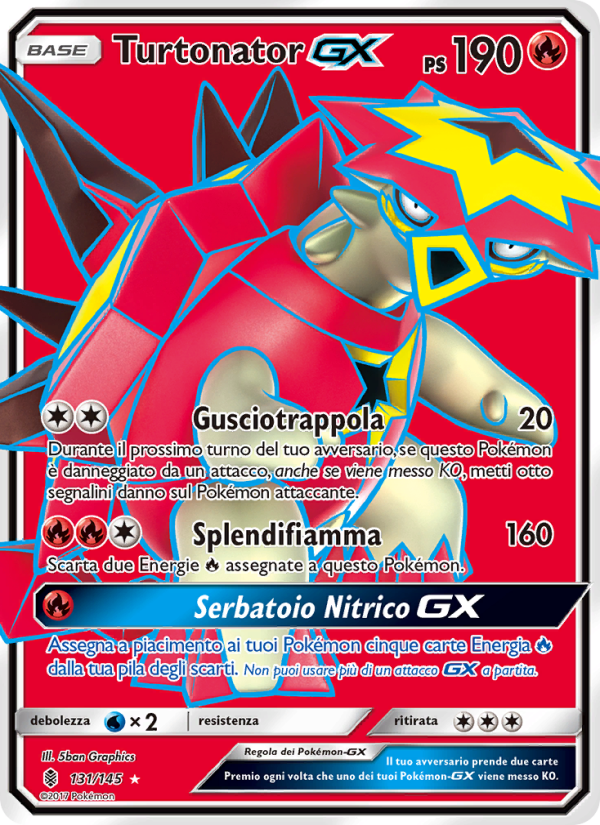 Turtonator GX 131/169 — Guardiani Nascenti (Italian Pokémon TCG card)
