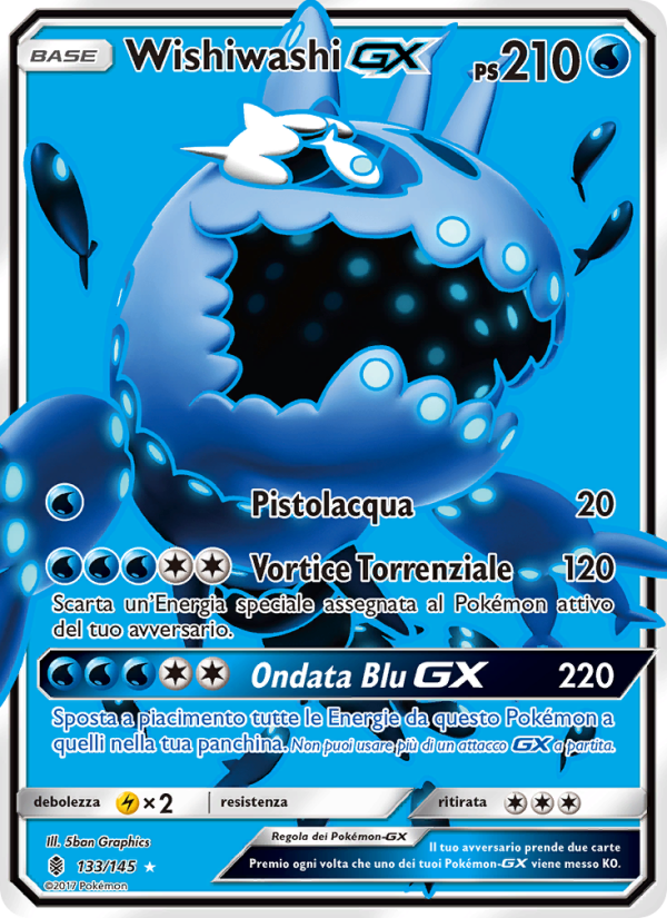 Wishiwashi GX 133/169 — Guardiani Nascenti (Italian Pokémon TCG card)