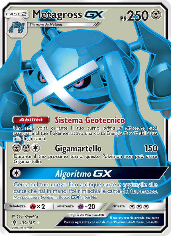 Metagross GX 139/169 — Guardiani Nascenti (Italian Pokémon TCG card)