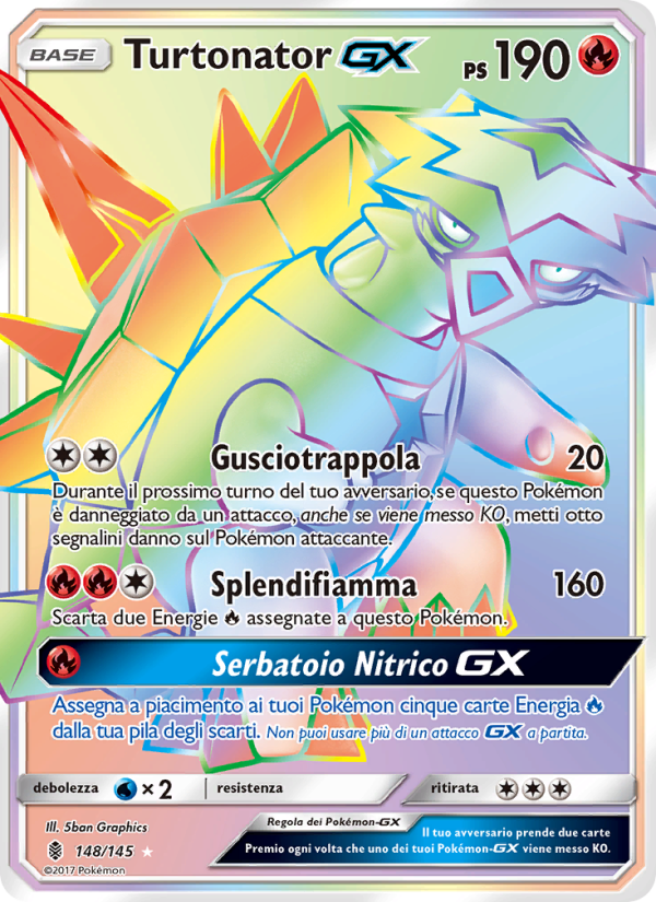 Turtonator GX 148/169 — Guardiani Nascenti (Italian Pokémon TCG card)