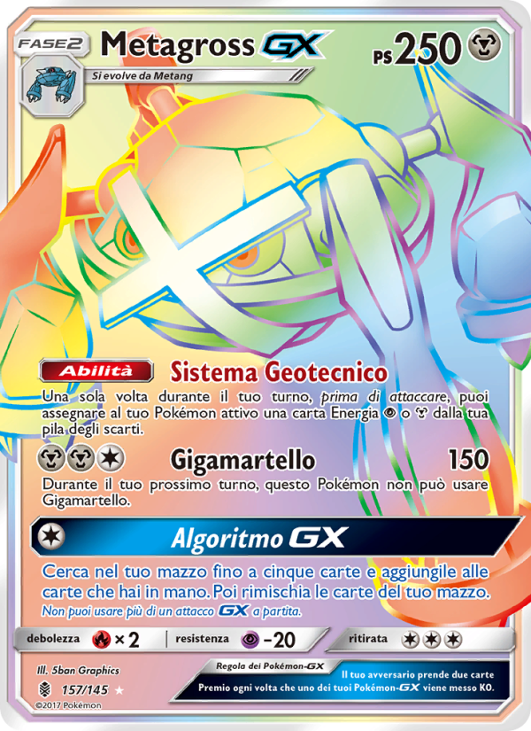 Metagross GX 157/169 — Guardiani Nascenti (Italian Pokémon TCG card)