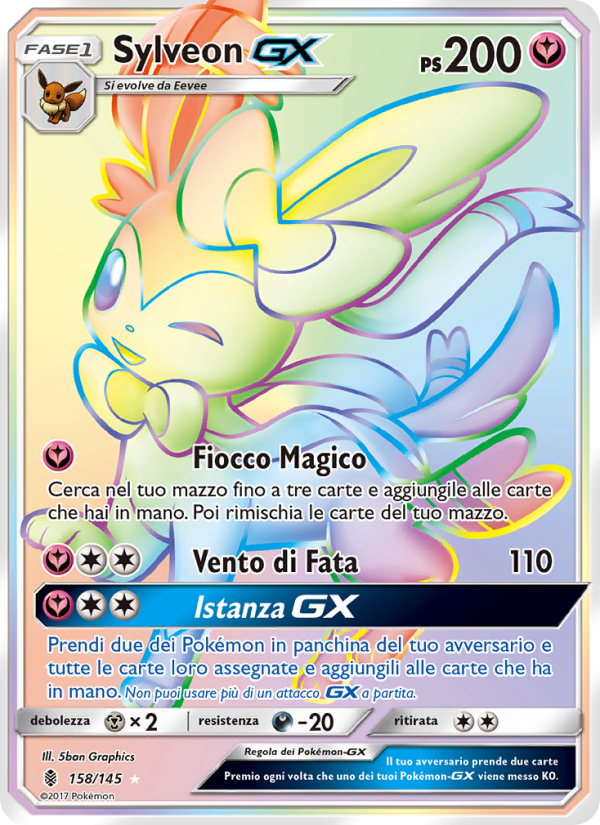 Sylveon GX 158/169 — Guardiani Nascenti (Italian Pokémon TCG card)