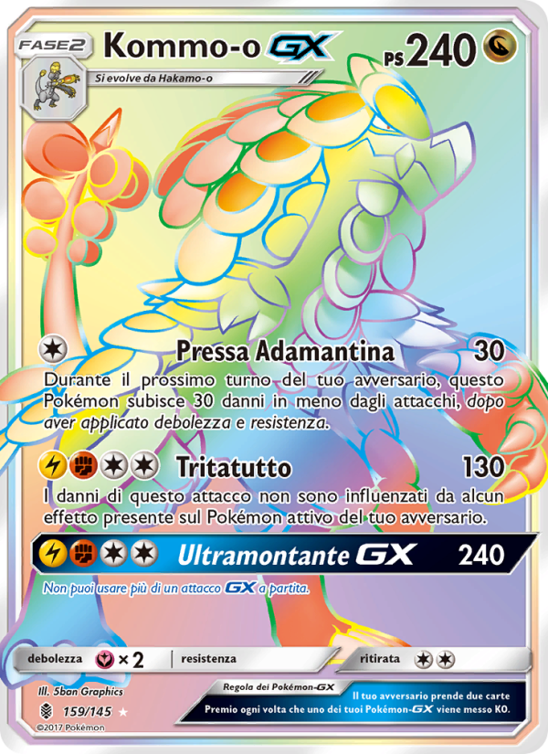 Kommo-o GX 159/169 — Guardiani Nascenti (Italian Pokémon TCG card)