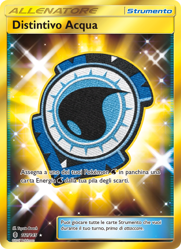 Distintivo Acqua 161/169 — Guardiani Nascenti (Italian Pokémon TCG card)
