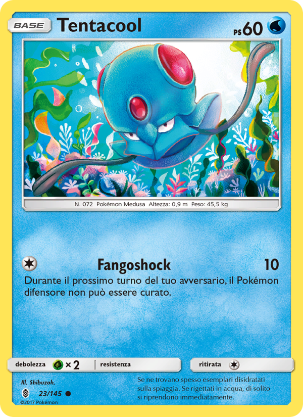 Tentacool 023/169 — Guardiani Nascenti (Italian Pokémon TCG card)