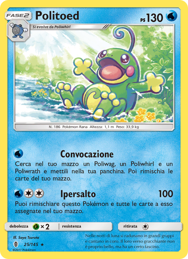 Politoed 025/169 — Guardiani Nascenti (Italian Pokémon TCG card)