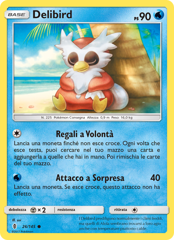Delibird 026/169 — Guardiani Nascenti (Italian Pokémon TCG card)