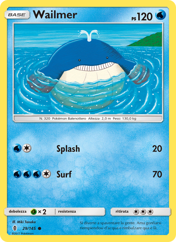 Wailmer 029/169 — Guardiani Nascenti (Italian Pokémon TCG card)