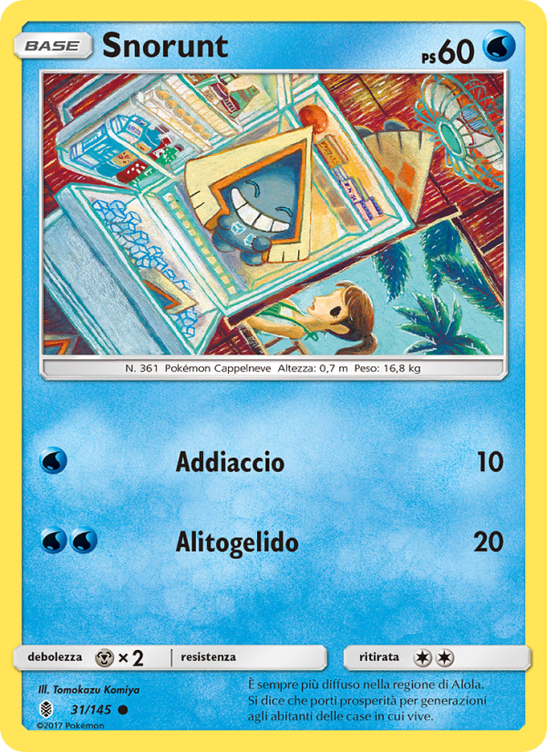 Snorunt 031/169 — Guardiani Nascenti (Italian Pokémon TCG card)