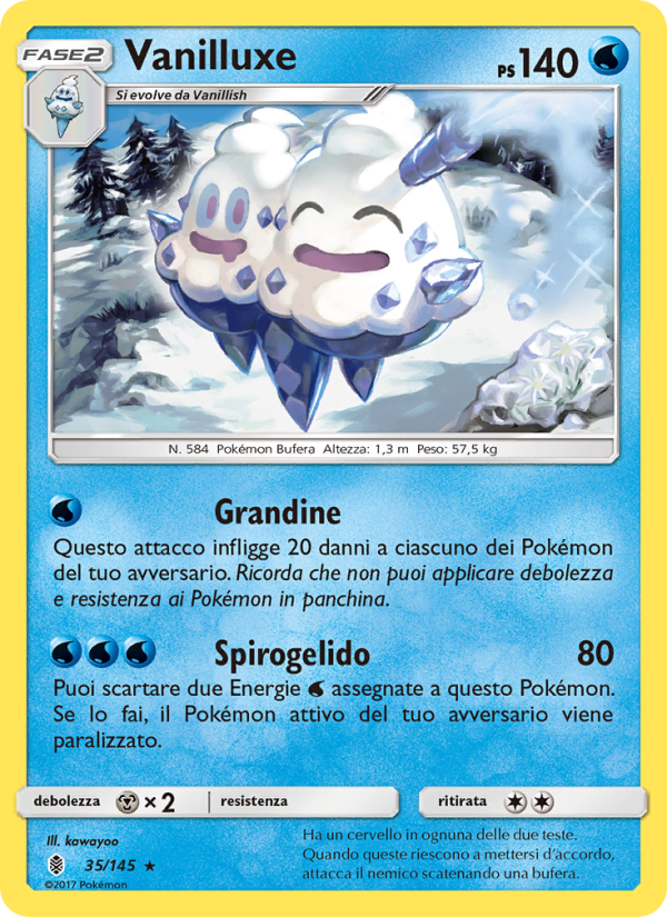 Vanilluxe 035/169 — Guardiani Nascenti (Italian Pokémon TCG card)