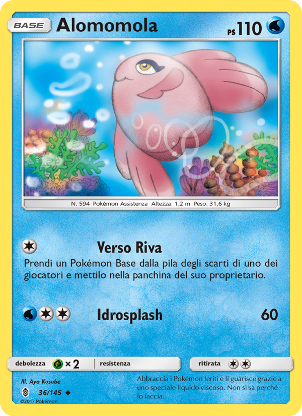 Alomomola 036/169 — Guardiani Nascenti (Italian Pokémon TCG card)