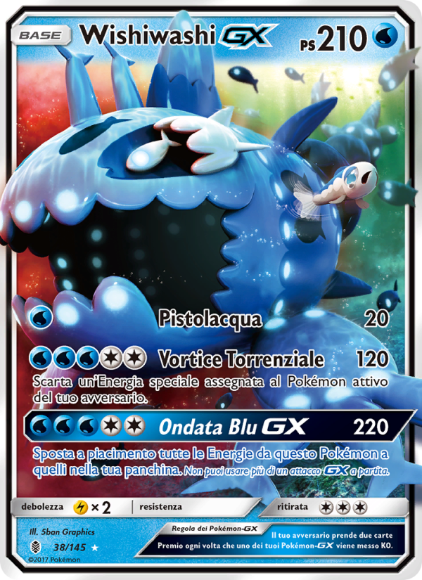 Wishiwashi GX 038/169 — Guardiani Nascenti (Italian Pokémon TCG card)