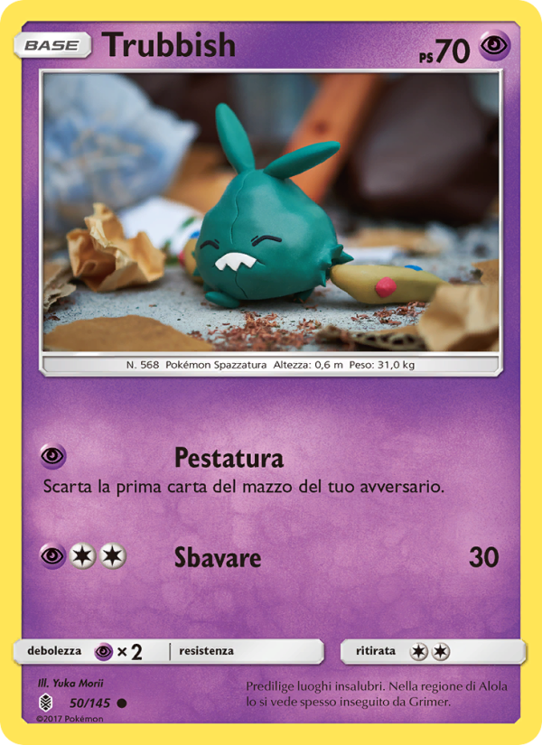 Trubbish 050/169 — Guardiani Nascenti (Italian Pokémon TCG card)