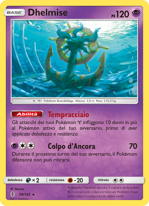 Dhelmise 059/169 — Guardiani Nascenti (Italian Pokémon TCG card)