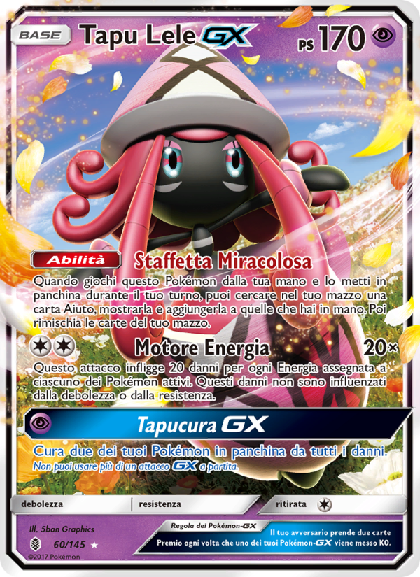 Tapu Lele GX 060/169 — Guardiani Nascenti (Italian Pokémon TCG card)