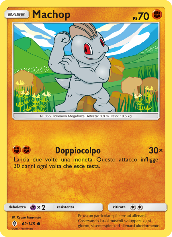 Machop 062/169 — Guardiani Nascenti (Italian Pokémon TCG card)
