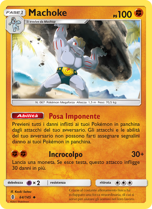 Machoke 064/169 — Guardiani Nascenti (Italian Pokémon TCG card)
