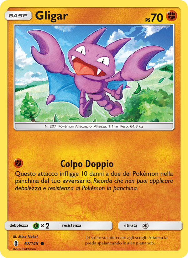 Gligar 067/169 — Guardiani Nascenti (Italian Pokémon TCG card)