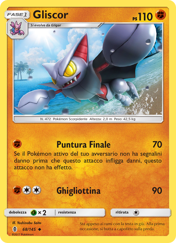 Gliscor 068/169 — Guardiani Nascenti (Italian Pokémon TCG card)