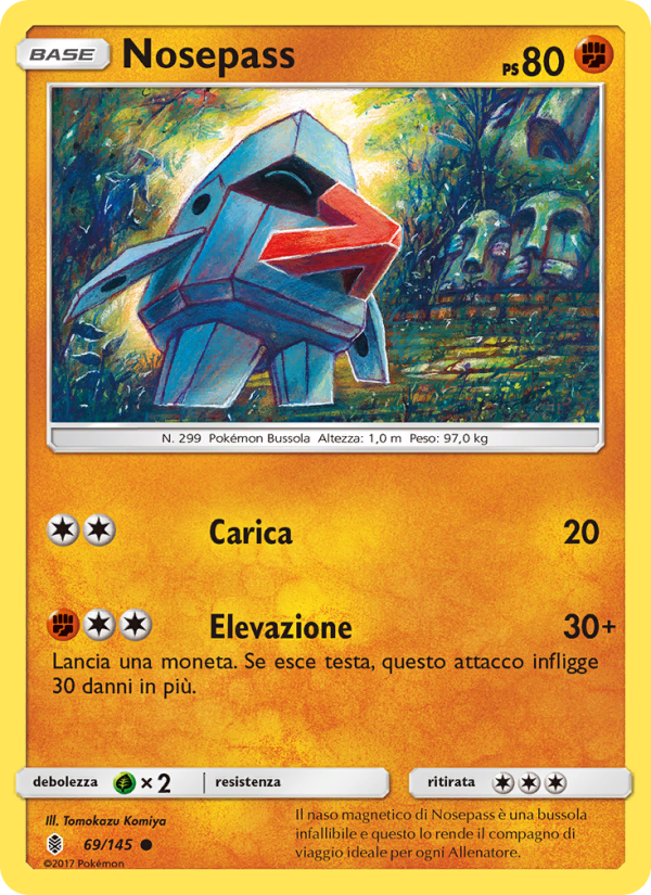 Nosepass 069/169 — Guardiani Nascenti (Italian Pokémon TCG card)