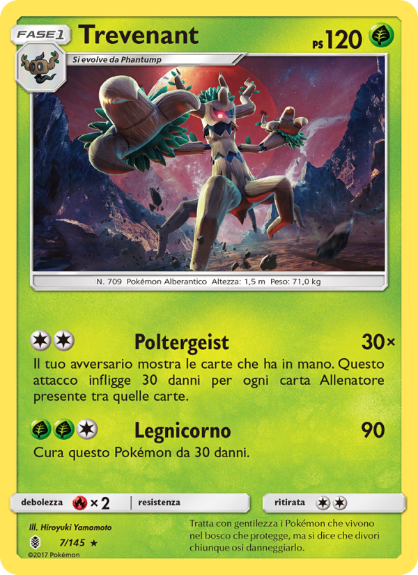 Trevenant 007/169 — Guardiani Nascenti (Italian Pokémon TCG card)