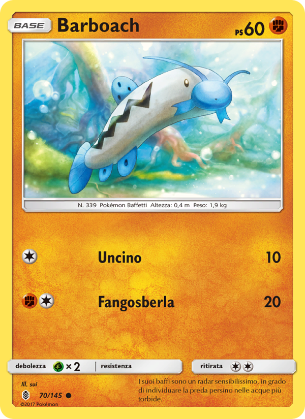 Barboach 070/169 — Guardiani Nascenti (Italian Pokémon TCG card)