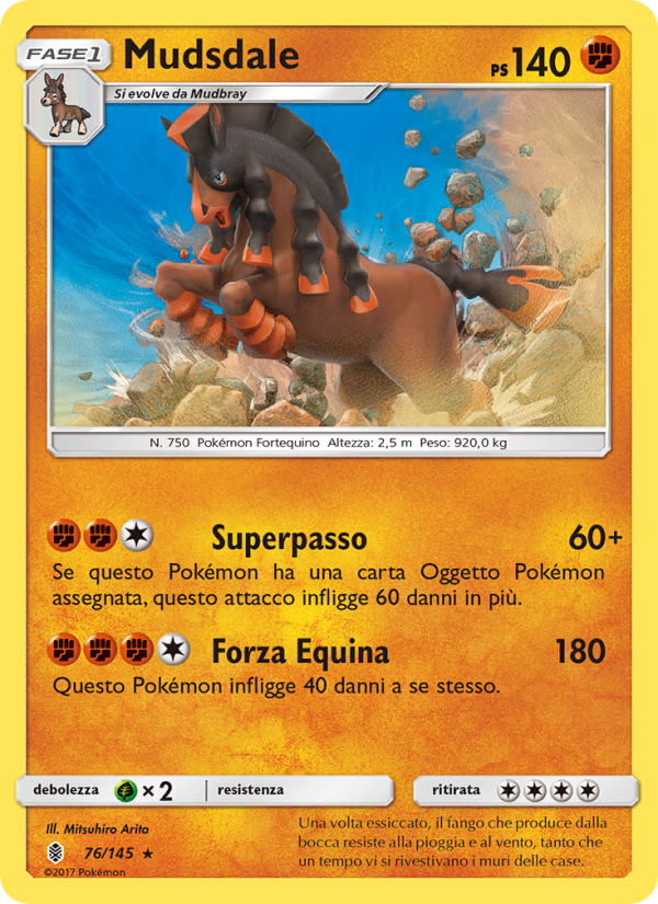 Mudsdale 076/169 — Guardiani Nascenti (Italian Pokémon TCG card)