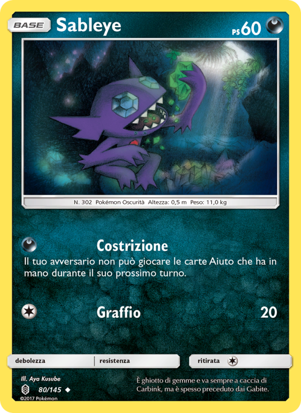 Sableye 080/169 — Guardiani Nascenti (Italian Pokémon TCG card)