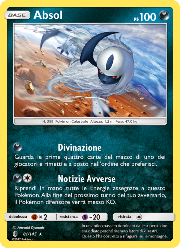 Absol 081/169 — Guardiani Nascenti (Italian Pokémon TCG card)