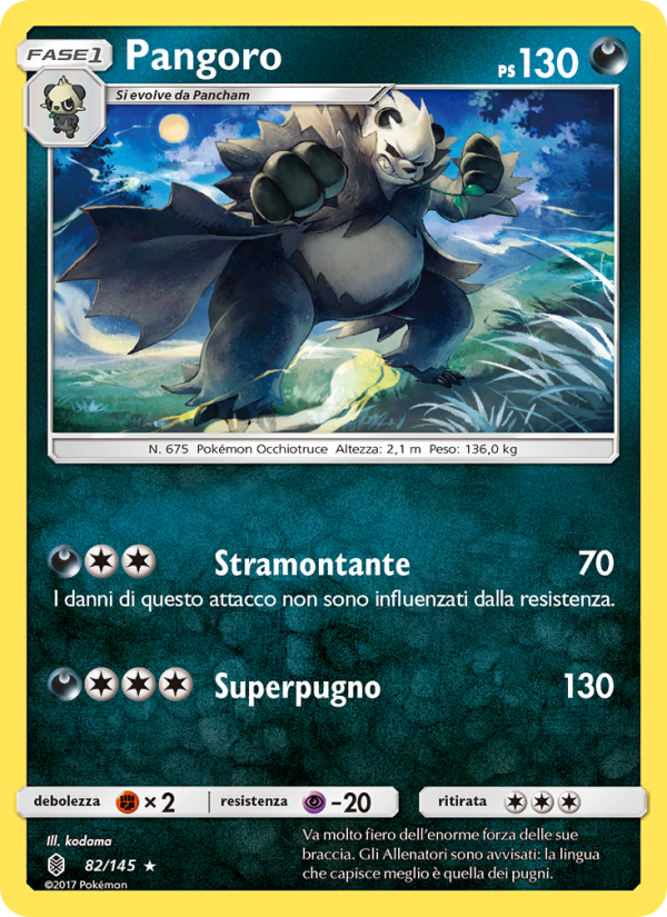 Pangoro 082/169 — Guardiani Nascenti (Italian Pokémon TCG card)