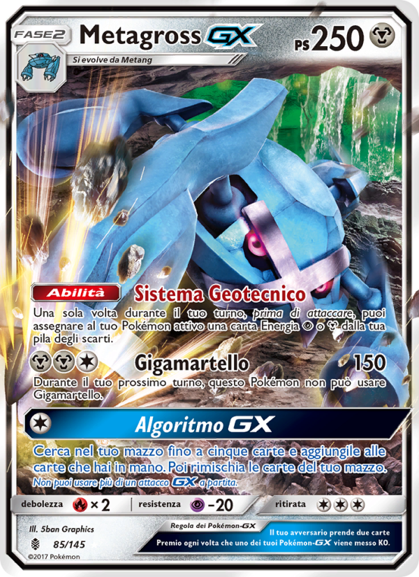 Metagross GX 085/169 — Guardiani Nascenti (Italian Pokémon TCG card)